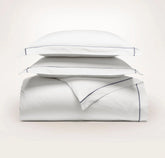 Signature Embellished Duvet Set - White/Mineral Embroidered