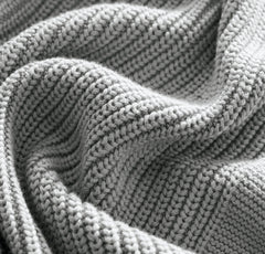 Ribbed Knit Baby Blanket - Shore