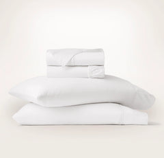 Signature Embellished Sheet Set - White/White Embroidered