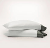 Signature Embellished Pillowcase Set - White/Juniper Colorblock