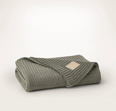 Sunday Knit Throw Blanket - Juniper/Sageleaf
