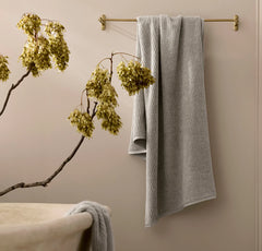 Turkish Ribbed Bath Towel - Pewter