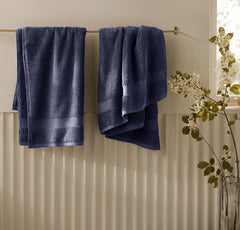 Plush Hand Towels (Pair) - Coastal Navy