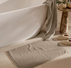 Turkish Ribbed Bath Mat - Oak