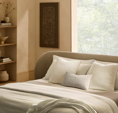 Linen Woven Icon Pillow Cover (Petite Lumbar) - Melange Shore