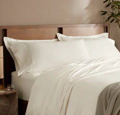 Percale Hemmed Pillowcase Set - Cream