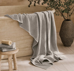 Turkish Waffle Bath Sheet - Pewter