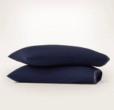 Signature Embellished Pillowcase Set - Coastal Navy/White Sail Stitch