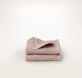 Turkish Ribbed Washcloths (Pair) - Dusty Rose