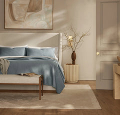 Signature Textured Stitch Quilted Sham - Bluestone