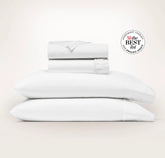 Percale Hemmed Sheet Set - White