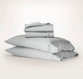 Percale Embellished Sheet Set - Shore/Shore Curved Edge