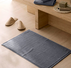 Turkish Ribbed Bath Mat - Mineral
