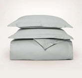 Percale Hemmed Duvet Set - Shore