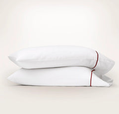Signature Embellished Pillowcase Set - White/Holly Embroidered