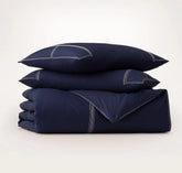 Signature Embellished Duvet Set - Coastal Navy/White Sail Stitch