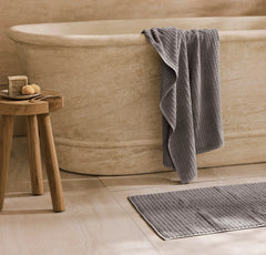 Turkish Waffle Bath Mat - Stone
