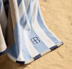 The Beach Towel - Hydrangea Harbor Stripe