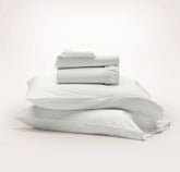 Signature Embellished Sheet Set - White/White Curved Edge