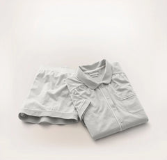 Soft Knit Short Sleeve & Shorts Pajama Set - Mist