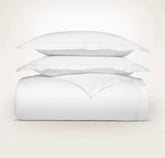 Percale Embellished Duvet Set - White/White Embroidered