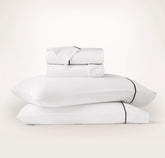 Signature Embellished Sheet Set - White/Night Embroidered
