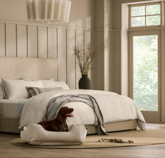 Piped Edge Pet Bed - Biscuit