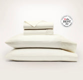 Percale Hemmed Sheet Set - Cream
