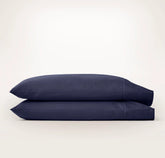 Percale Hemmed Pillowcase Set - Coastal Navy