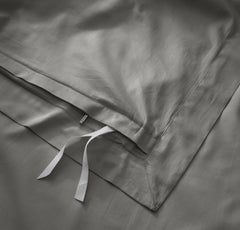 Signature Hemmed Duvet Set - Stone