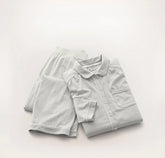 Soft Knit Long Sleeve & Pants Pajama Set - Mist