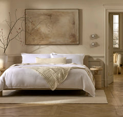 Summer Crochet Throw Blanket - Natural