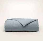 Percale Quilted Down Comforter - Bluestone