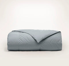 Percale Quilted Down Comforter - Bluestone