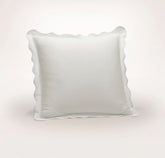 Signature Embellished Sham - White/White Curved Edge