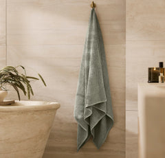 Turkish Ribbed Bath Sheet - Sageleaf