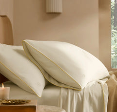 Signature Embellished Sheet Set - Cream/Buttercup Piped Edge