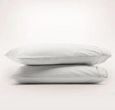 Signature Embellished Pillowcase Set - Mist/Mist Ladder Stitch
