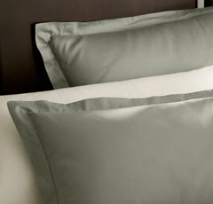 Percale Hemmed Duvet Set - Sageleaf