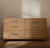 6-Drawer Wood Dresser - Bluff