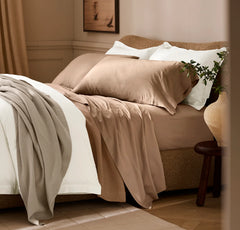 Signature Hemmed Pillowcase Set - Camel