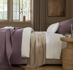 Signature Textured Stitch Quilted Sham - Plum