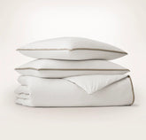 Signature Embellished Duvet Set - White/Pewter/Oak Trielle