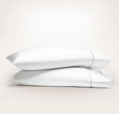 Signature Embellished Pillowcase Set - White/Shore Embroidered