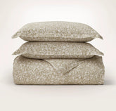 Percale Hemmed Duvet Set - Oak Garden