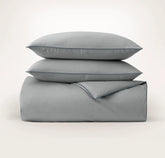 Signature Embellished Duvet Set - Shore/Bluestone Piped Edge