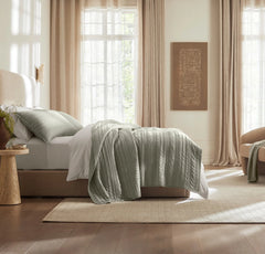 Signature Stripe Quilt Set - Sageleaf