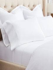Signature Embellished Pillowcase Set - White/White Embroidered