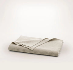 Ribbed Knit Baby Blanket - Heathered Oatmeal