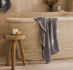 Turkish Waffle Bath Towel - Stone
